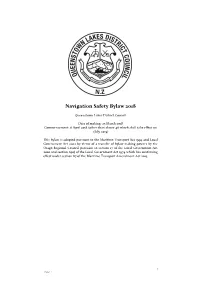 Navigation Safety Bylaw 2018