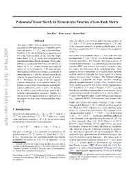 Polynomial Tensor Sketch for Element-Wise Function of Low-Rank Matrix