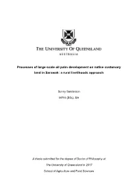 Processes of Large-Scale Oil Palm Development on Native Customary Land in Sarawak: a Rural Livelihoods Approach