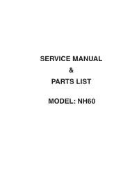 Service Manual & Parts List Model: Nh60
