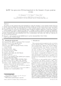 Arxiv:1110.0573V2 [Quant-Ph] 22 Nov 2011 Equation Or Monte-Carlo Wave Function Method