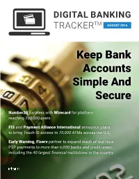 Digital Banking Trackertm August 2016