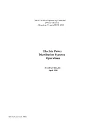 Electric Power Distribution Systems Operations
