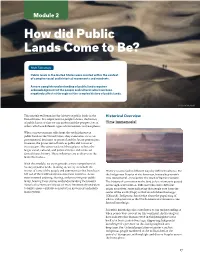 How Did Public Lands Come to Be?