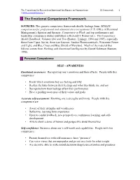 The Emotional Competence Framework