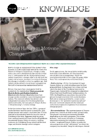 Using History to Motivate Change