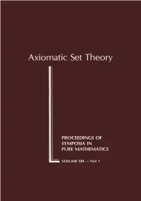 Axiomatic Set Theory