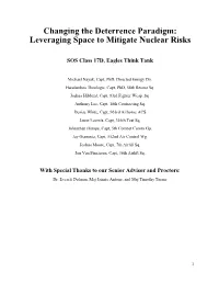 Changing the Deterrence Paradigm: Leveraging Space to Mitigate Nuclear Risks