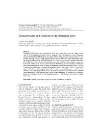 Character States and Evolution of the Chelicerate Claws