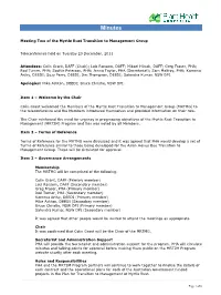 Myrtle Rust Transition to Management Group Meeting Minutes