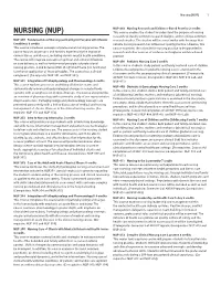 Nursing (NUP) 1