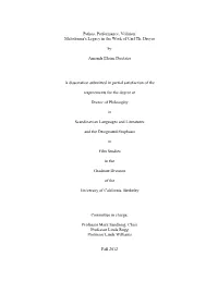 Pathos, Performance, Volition: Melodrama's Legacy in the Work of Carl Th