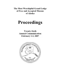 The Most Worshipful Grand Lodge of Free and Accepted Masons of Alaska