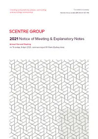 2021 Notice of Meeting & Explanatory Notes