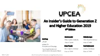 An Insider's Guide to Generation Z and Higher Education 2019