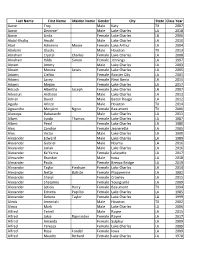 BAC Grad List