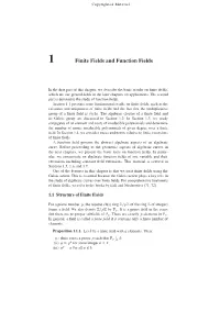 Finite Fields and Function Fields