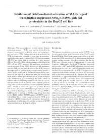 Inhibition of Grb2‑Mediated Activation of MAPK Signal Transduction