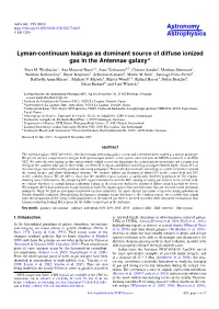 Lyman-Continuum Leakage As Dominant Source of Diffuse Ionized Gas in the Antennae Galaxy? Peter M