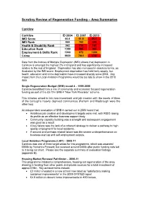 Scrutiny Review of Regeneration Funding – Area Summaries