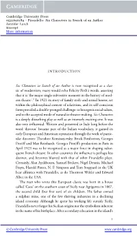 Six Characters in Search of an Author Is Now Recognised As a Clas- Sic Of