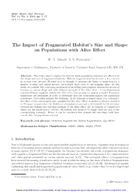 The Impact of Fragmented Habitat's Size and Shape on Populations