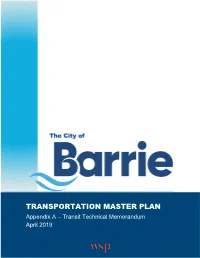 TRANSPORTATION MASTER PLAN Appendix a – Transit Technical Memorandum April 2019