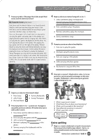 Unit 3 Extension Worksheet
