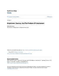 Empiricism, Stances, and the Problem of Voluntarism
