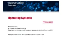 Operating Systems Processes