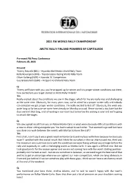 Pre-Event FIA Press Conference Transcript