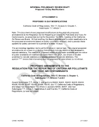 Proposed 15-Day Modifications