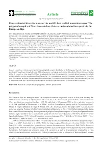 The Polyploid Complex of Senecio Carniolicus (Asteraceae) Contains Four Species in the European Alps