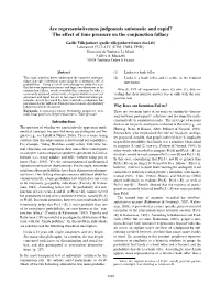 Are Representativeness Judgments Automatic and Rapid? the Effect Of