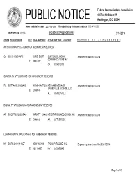 Broadcast Applications 3/14/2014