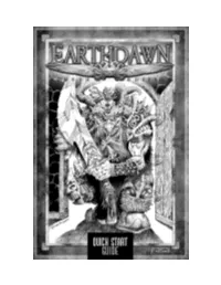 Earthdawn Quickstart