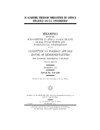 Is Academic Freedom Threatened by China's