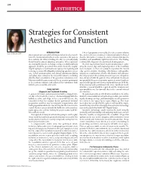 Strategies for Consistent Aesthetics and Function