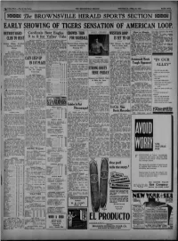 Early Showing of Tigers Sensation of American Loop