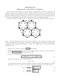 PHYSICS 231 Homework 4, Question 4, Graphene