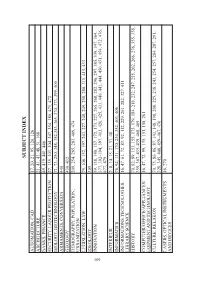 Subject Index