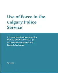 Use of Force in the Calgary Police Service
