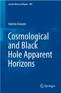 Valerio Faraoni Cosmological and Black Hole Apparent Horizons Lecture Notes in Physics