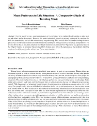 Music Preference in Life Situations a Comparative Study of Trending Music