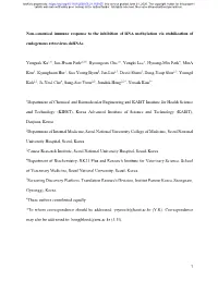 Non-Canonical Immune Response to the Inhibition of DNA Methylation Via Stabilization Of
