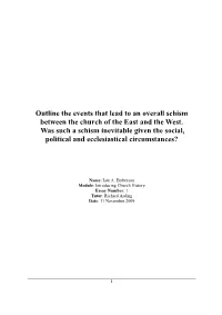 Pdfeast-West-Schism.Pdf 97 KB