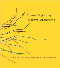 Software Engineering for Internet Applications Eve Andersson