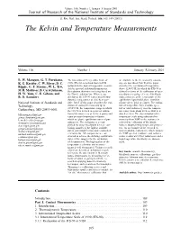 The Kelvin and Temperature Measurements