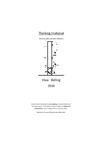 Thinking Irrational, Thomas Adès and New Rhythms Huw Belling