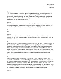 ACM Bytecast Don Knuth - Episode 2 Transcript